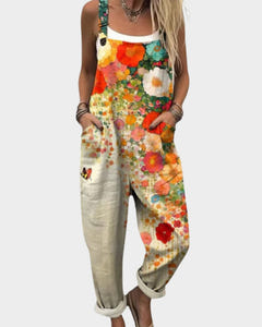 Narelle | Printed Wide-Leg Overalls