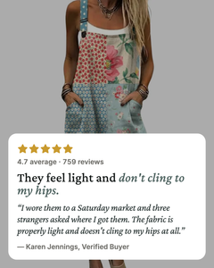 Nicola | Printed Linen Overalls five star customer review