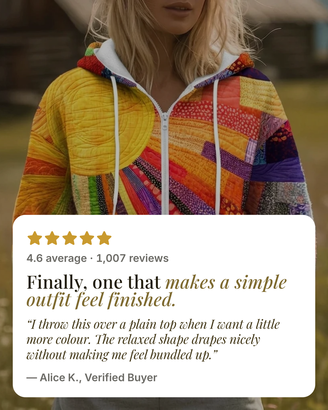 Nika | Sunburst Print Jacket five star customer review