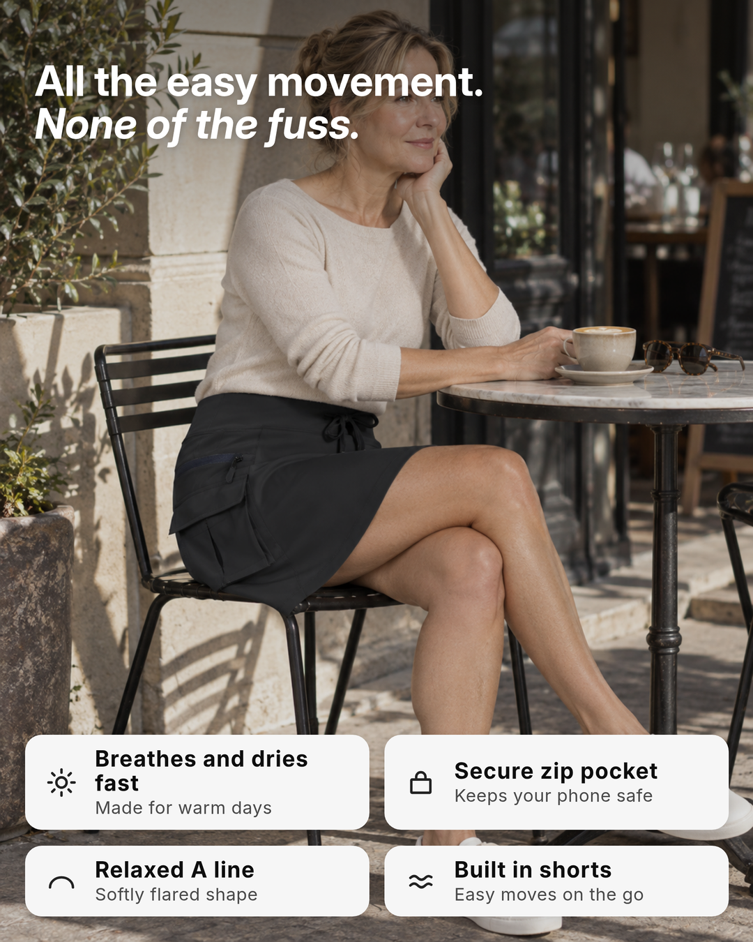 Oceane | Skort With Built-In Shorts benefits