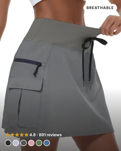 Oceane | Skort With Built-In Shorts in black
