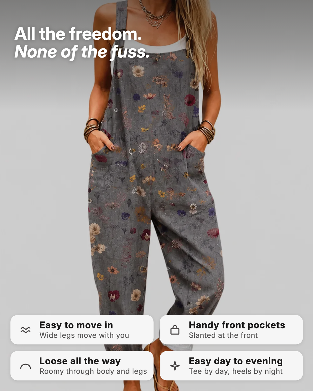 Oighrig | Printed Jumpsuit Loose Fit benefits