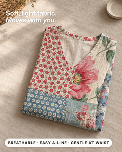 Olivia | Floral Summer Dress fabric close-up