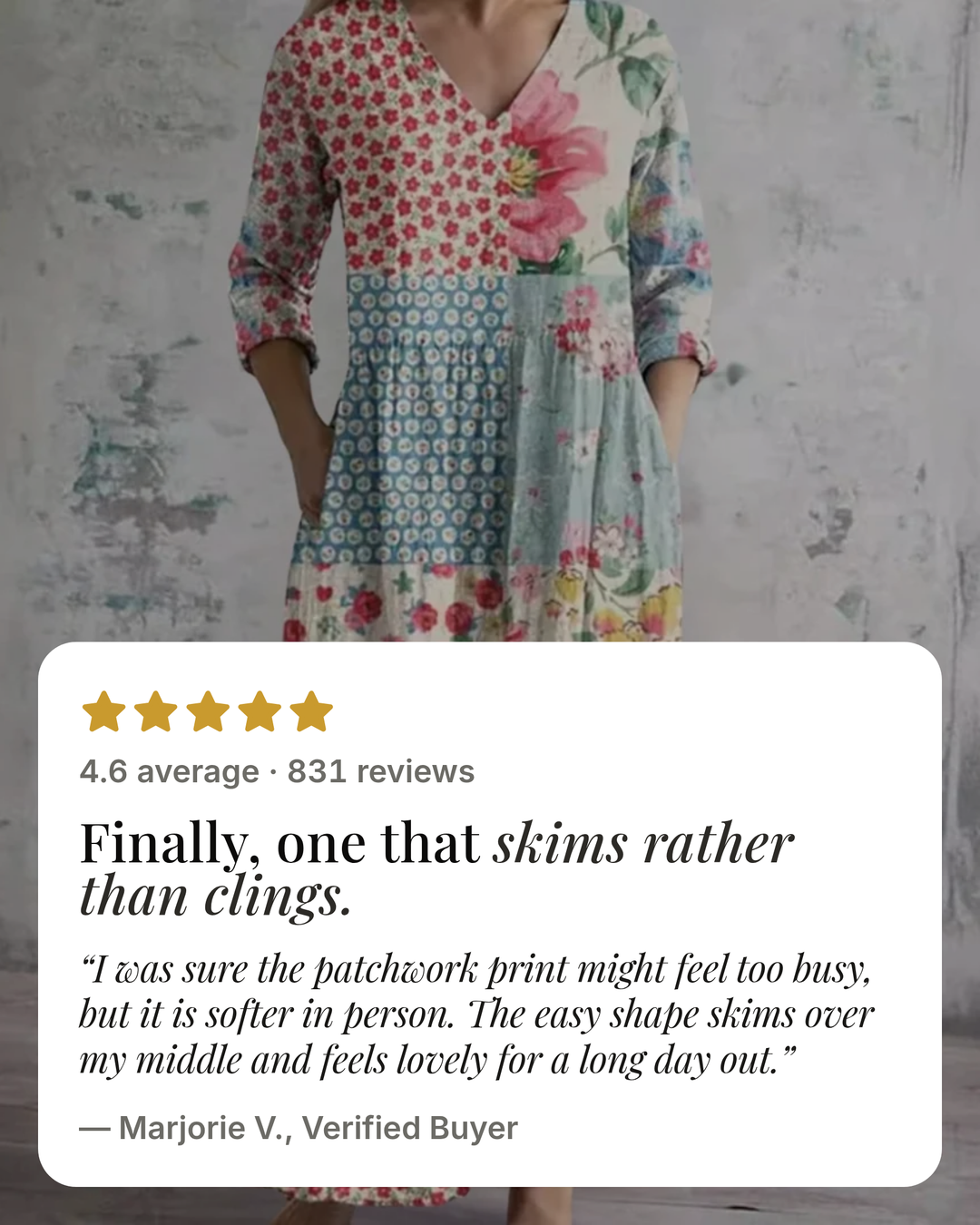 Olivia | Floral Summer Dress five star customer review