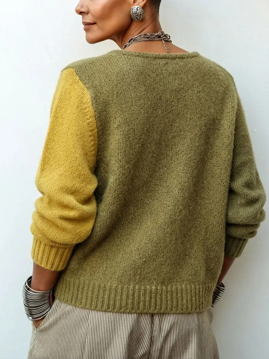 Meryn | Colour-Block Oversize Cardigan