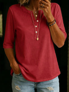 Meegan | Buttoned Henley Top
