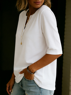 Meegan | Buttoned Henley Top