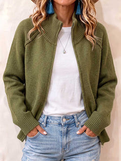 Christabel | Ribbed Zip Cardigan
