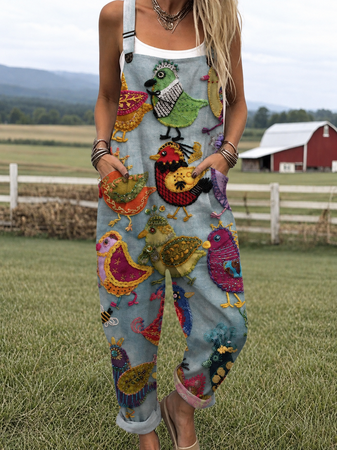Jerrilyn | Vintage Bird Dungarees