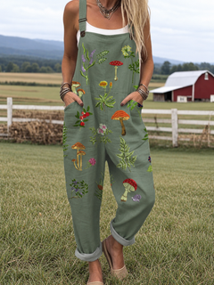 Livia | Relaxed Cotton-Blend Dungarees