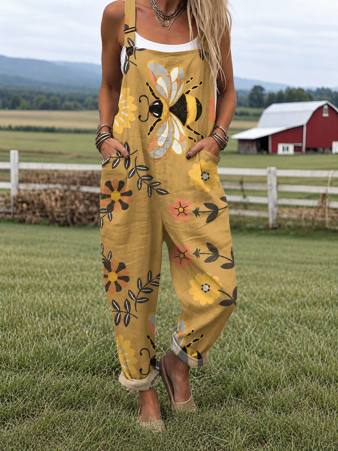 Zora | Relaxed Cotton Blend Dungarees