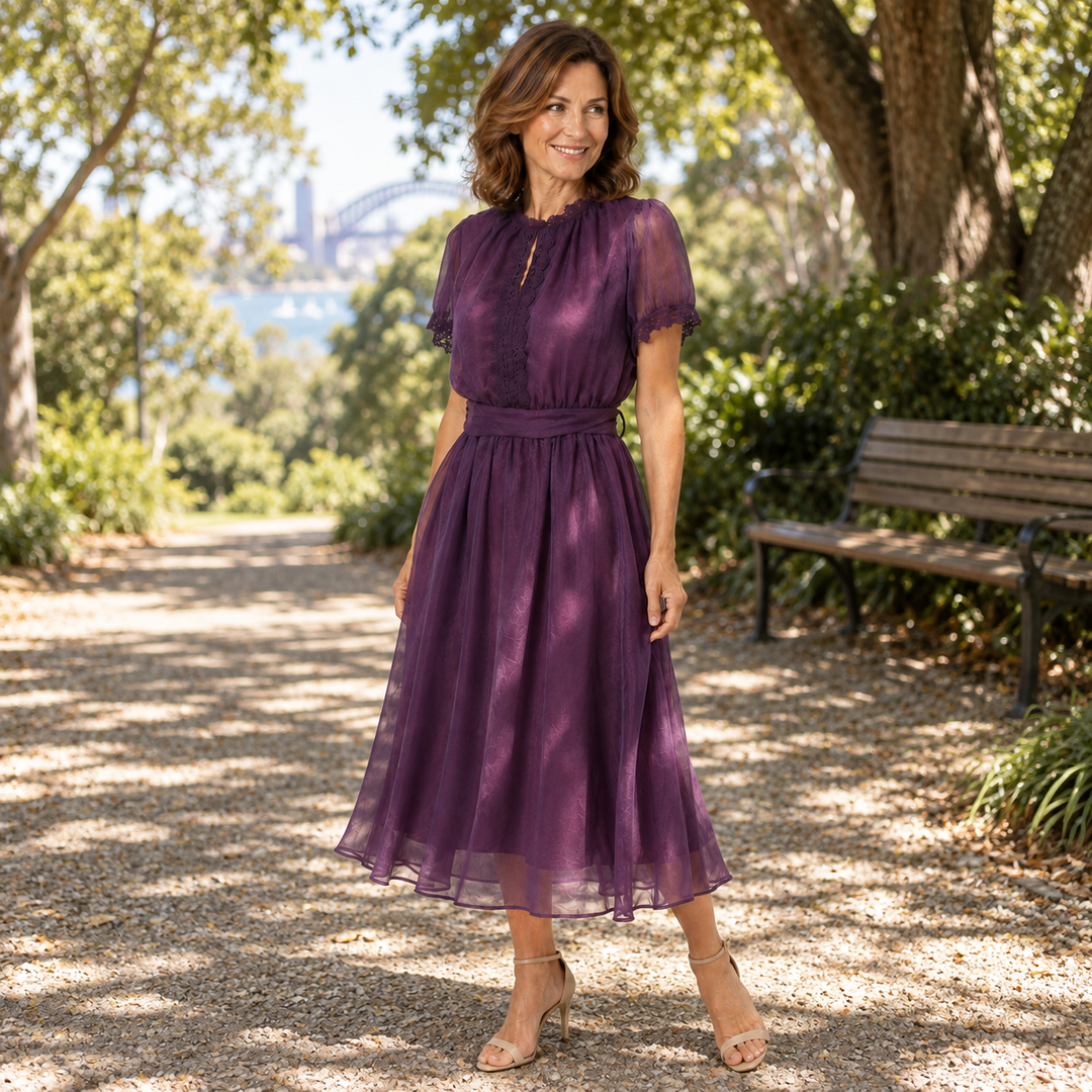 Jancis | Maxi Dress Chiffon Lace Trim