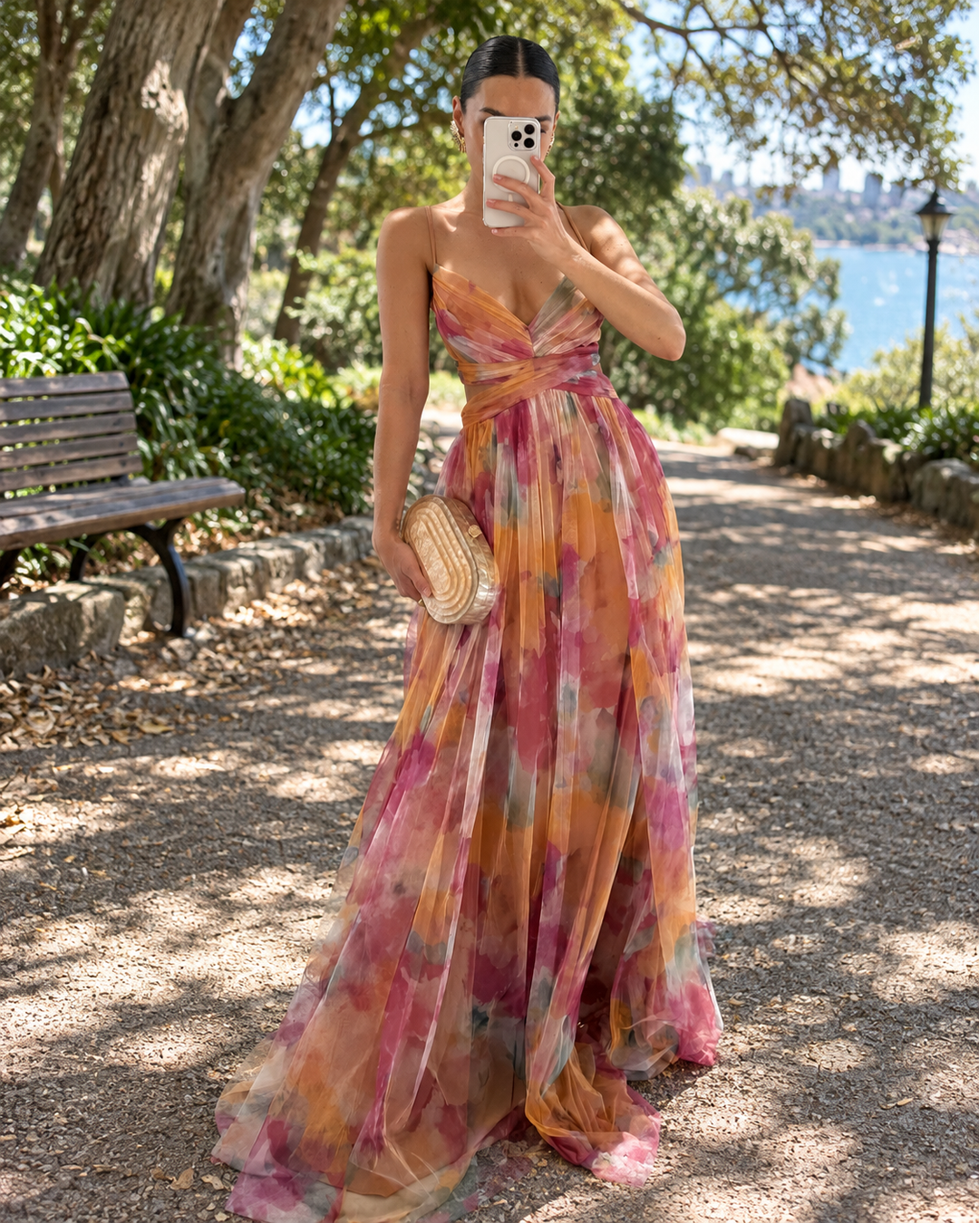 Kes | Floral Print Maxi Dress