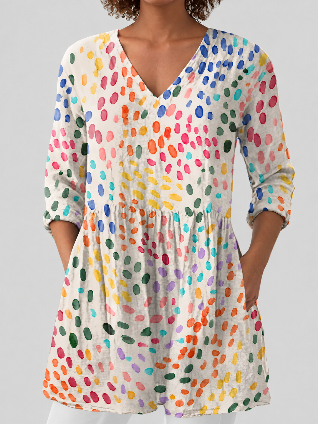 Chanel | Long Flowing V-Neck Blouse