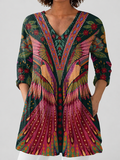 Laurel | Long Blouse with V-Neck