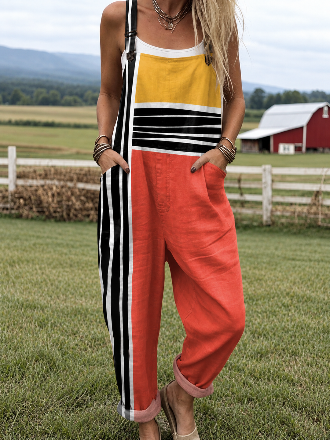 Exina | Relaxed Cotton-Blend Dungarees