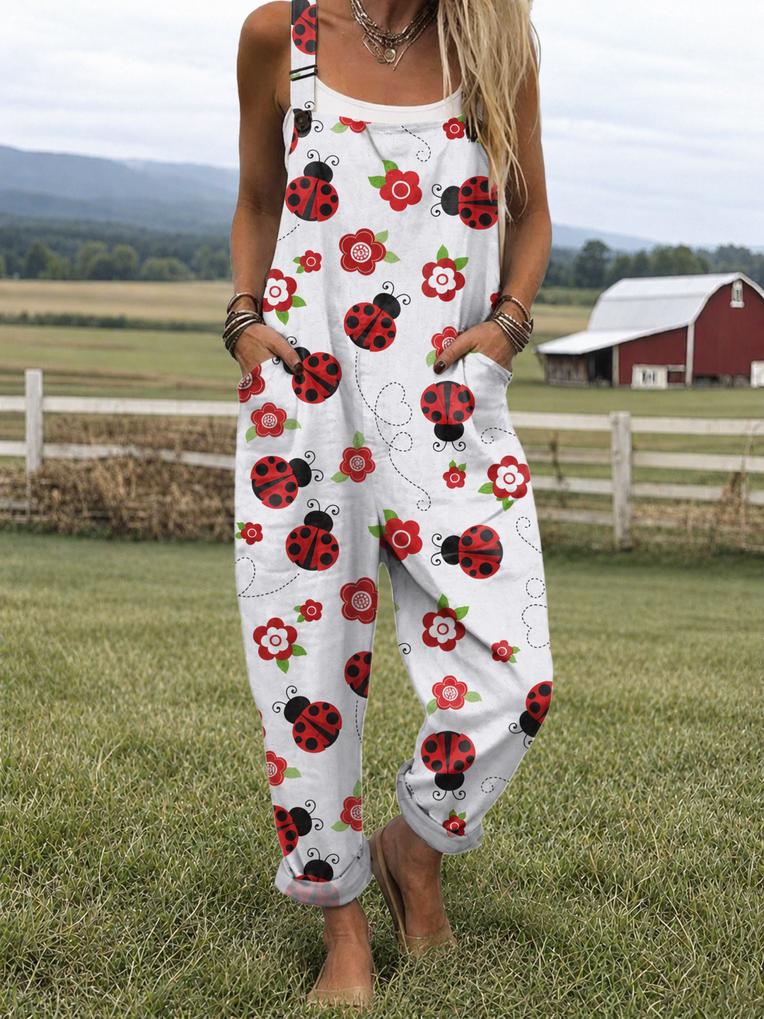 Leeann | Lightweight Cotton-Blend Dungarees