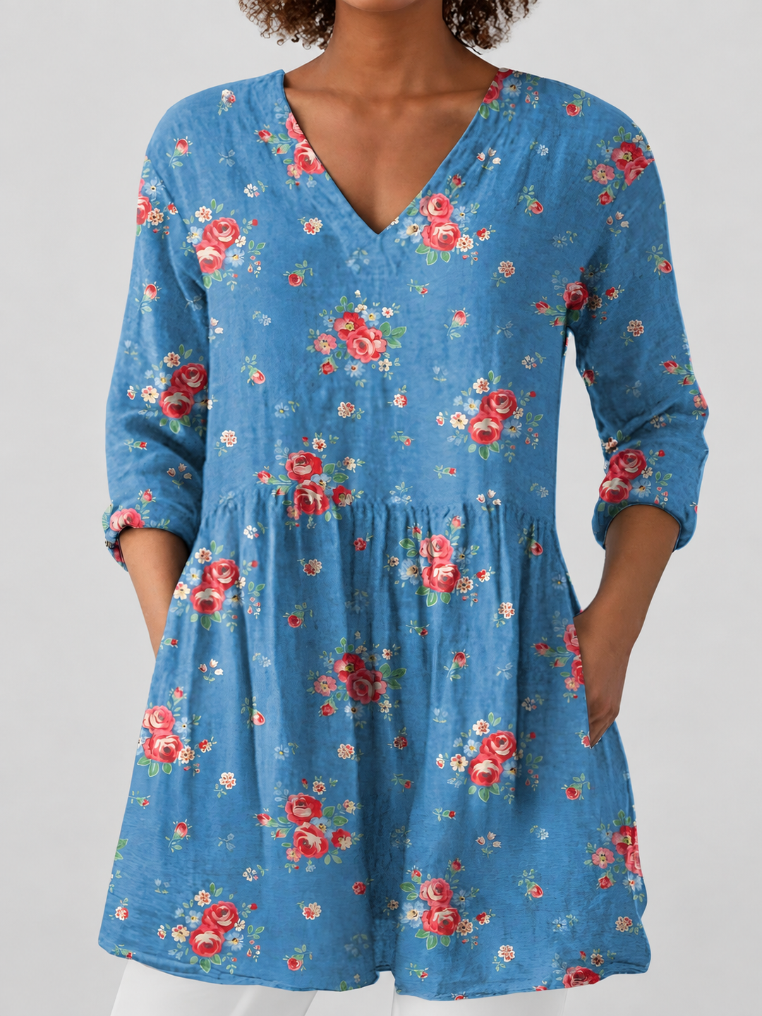 Quiana | Long Blouse V-Neck