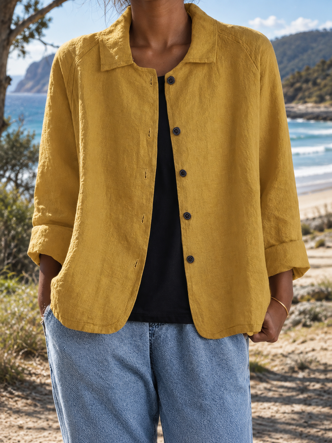 Riven | Relaxed Button-Front Overshirt