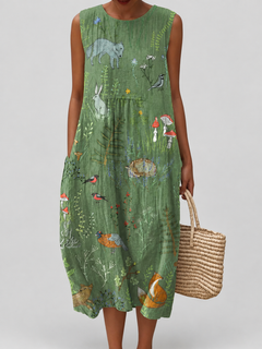 Ida | Woodland Midi Dress