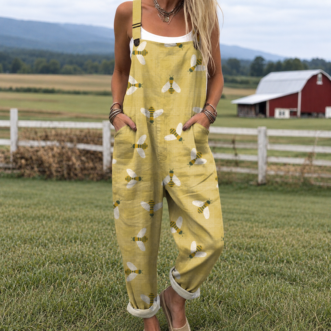 Jess | Printed Relaxed Dungarees