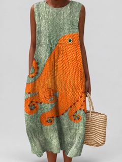 Naomi | Oceanic Midi Dress