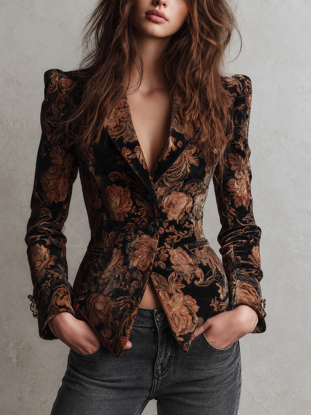 Marsha | Ornate Floral Tailored Blazer