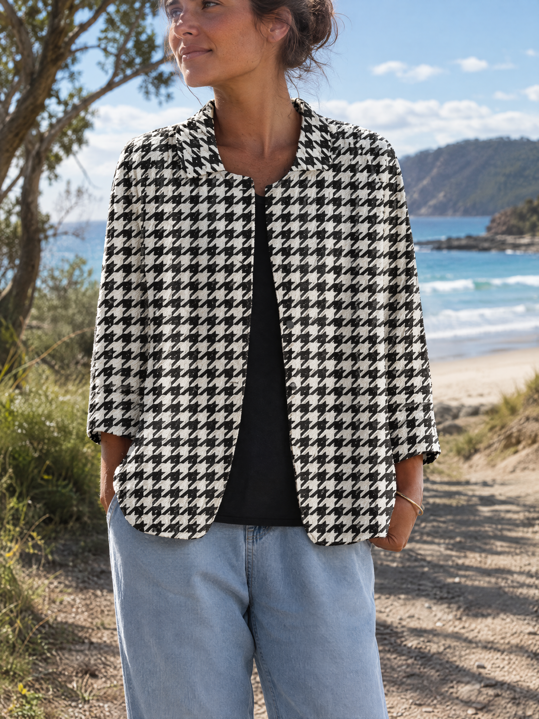 Selby | Tailored Houndstooth Jacket