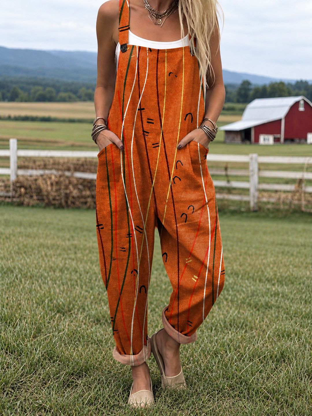 Hafwen | Relaxed Cotton Blend Dungarees
