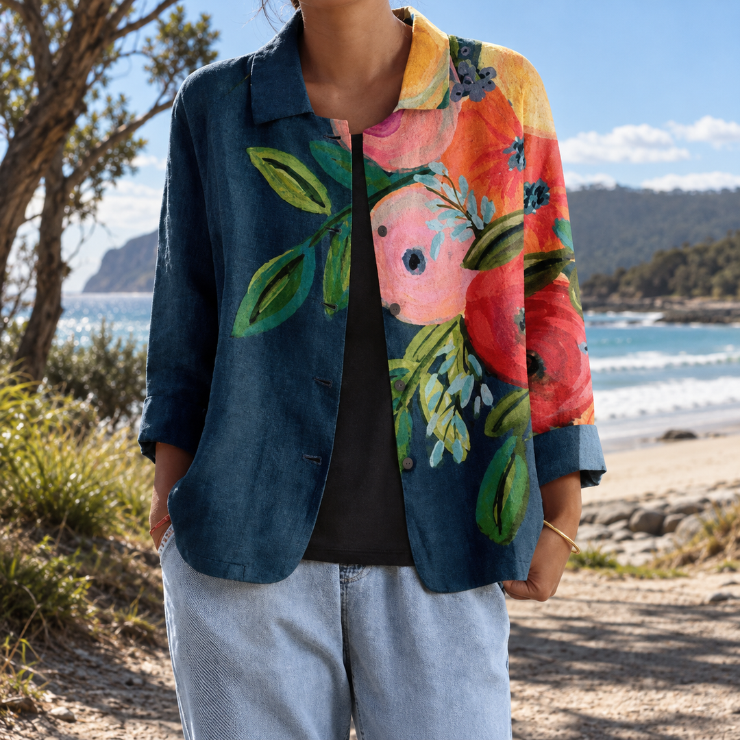 Melinda | Painterly Floral Jacket