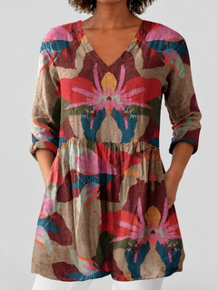Priya | Long Blouse V-Neck