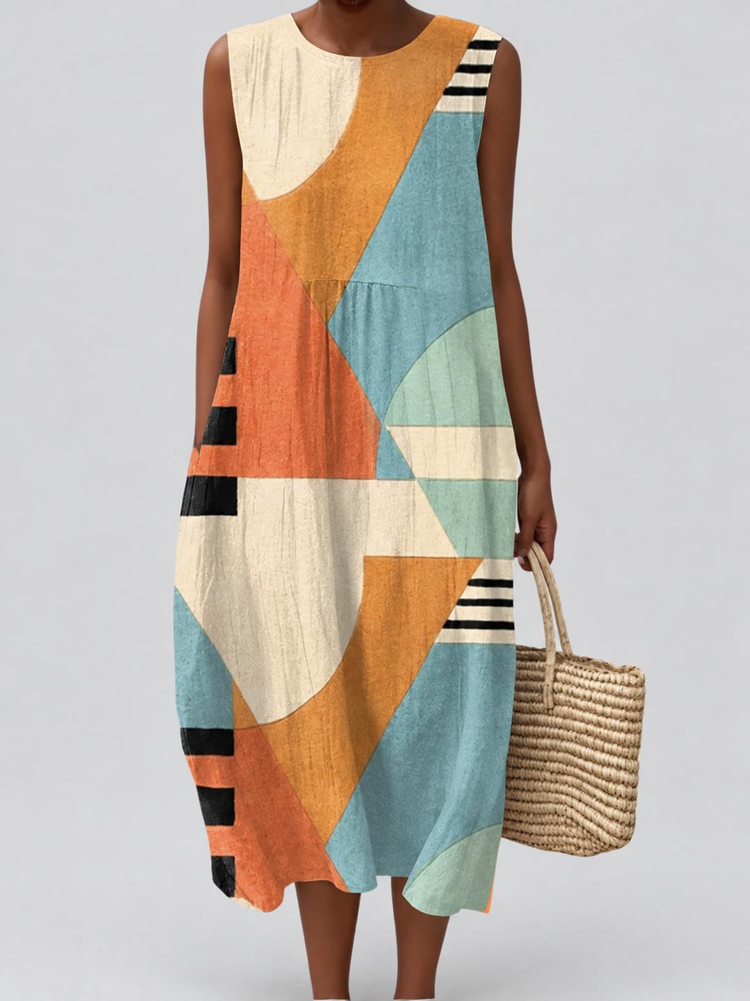 Casey | Geometric Midi Dress