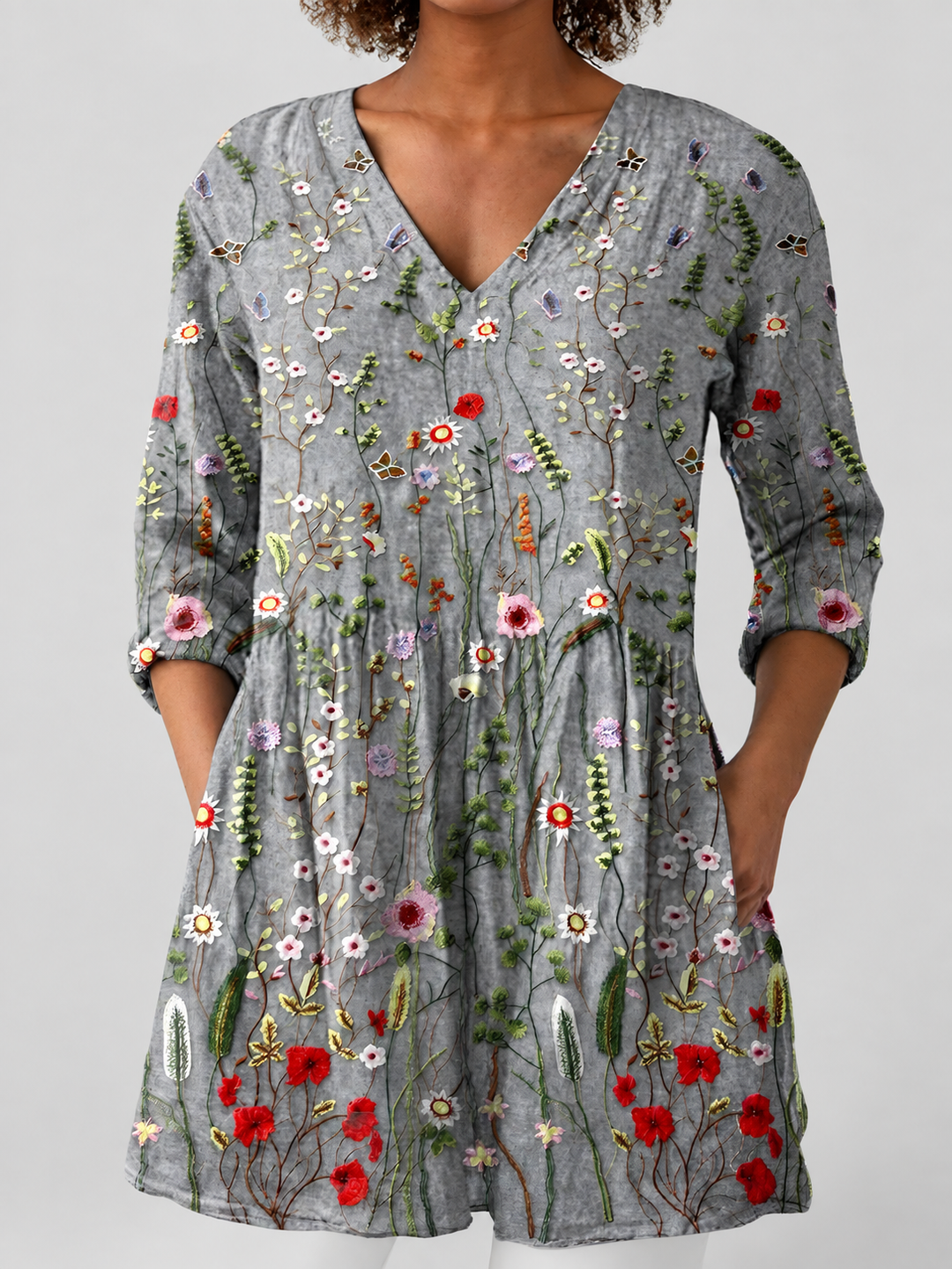Joby | Long Blouse with V-Neck