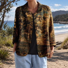 Marlee | Artful Open-Front Jacket