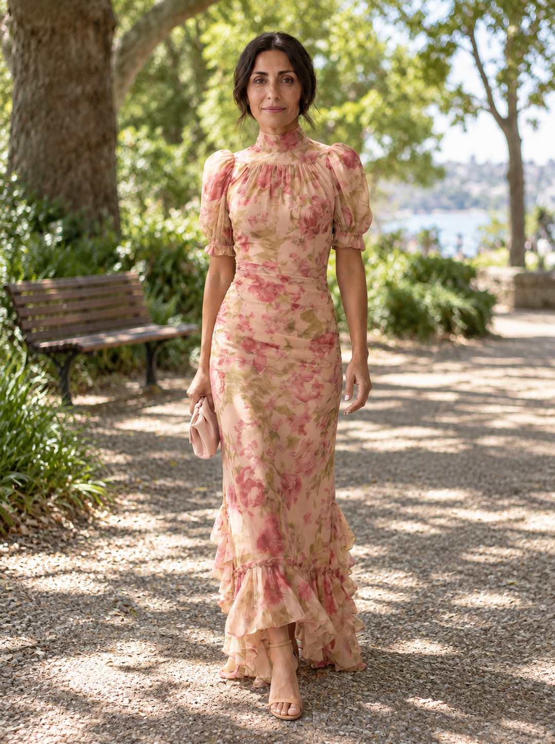 Svea | Floral Chiffon Maxi Dress