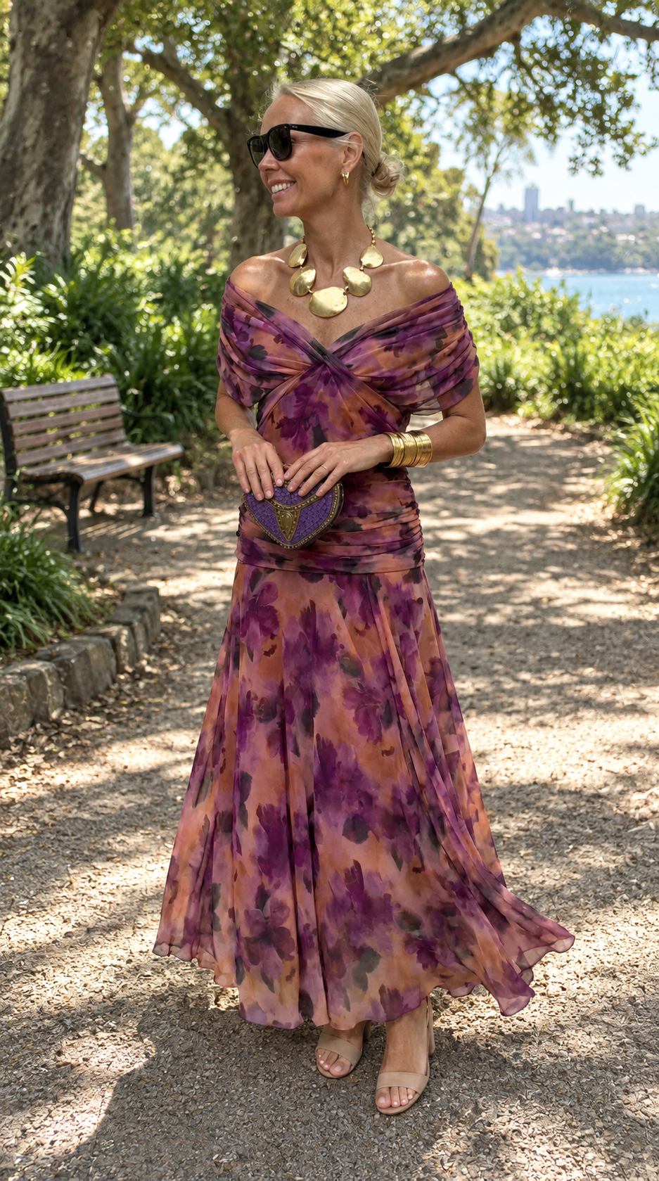 Prudence | Coral Evening Maxi Dress