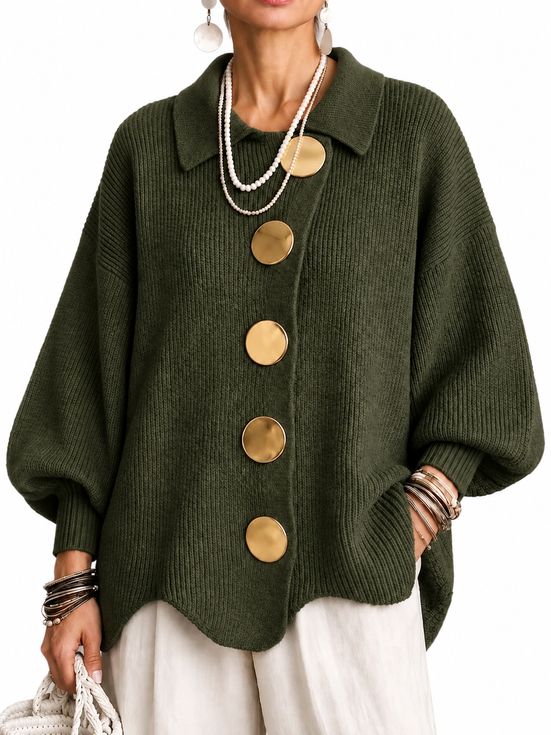 Hortense | Oversized Ribbed Cardigan