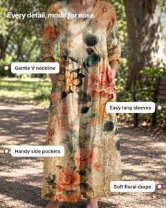 Pennie | Floral Summer Midi Dress details
