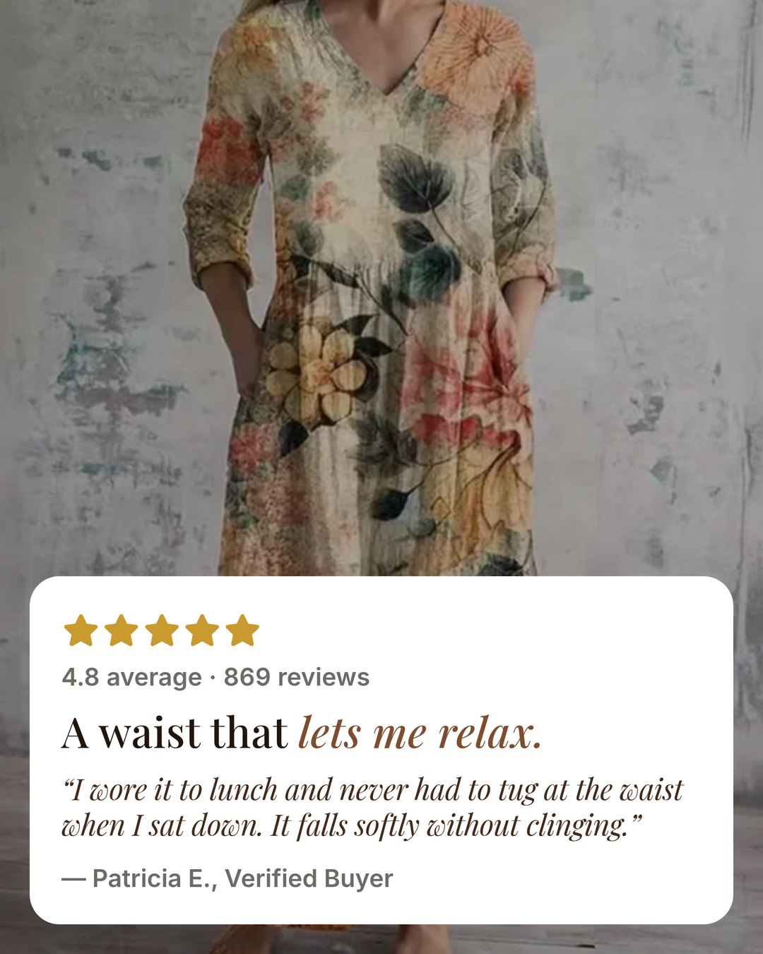 Pennie | Floral Summer Midi Dress five star customer review