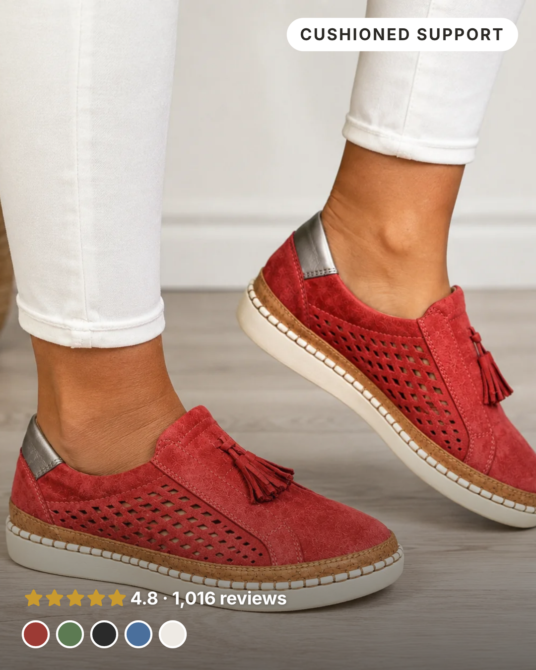 Pira | Comfort Orthopaedic Loafer in red