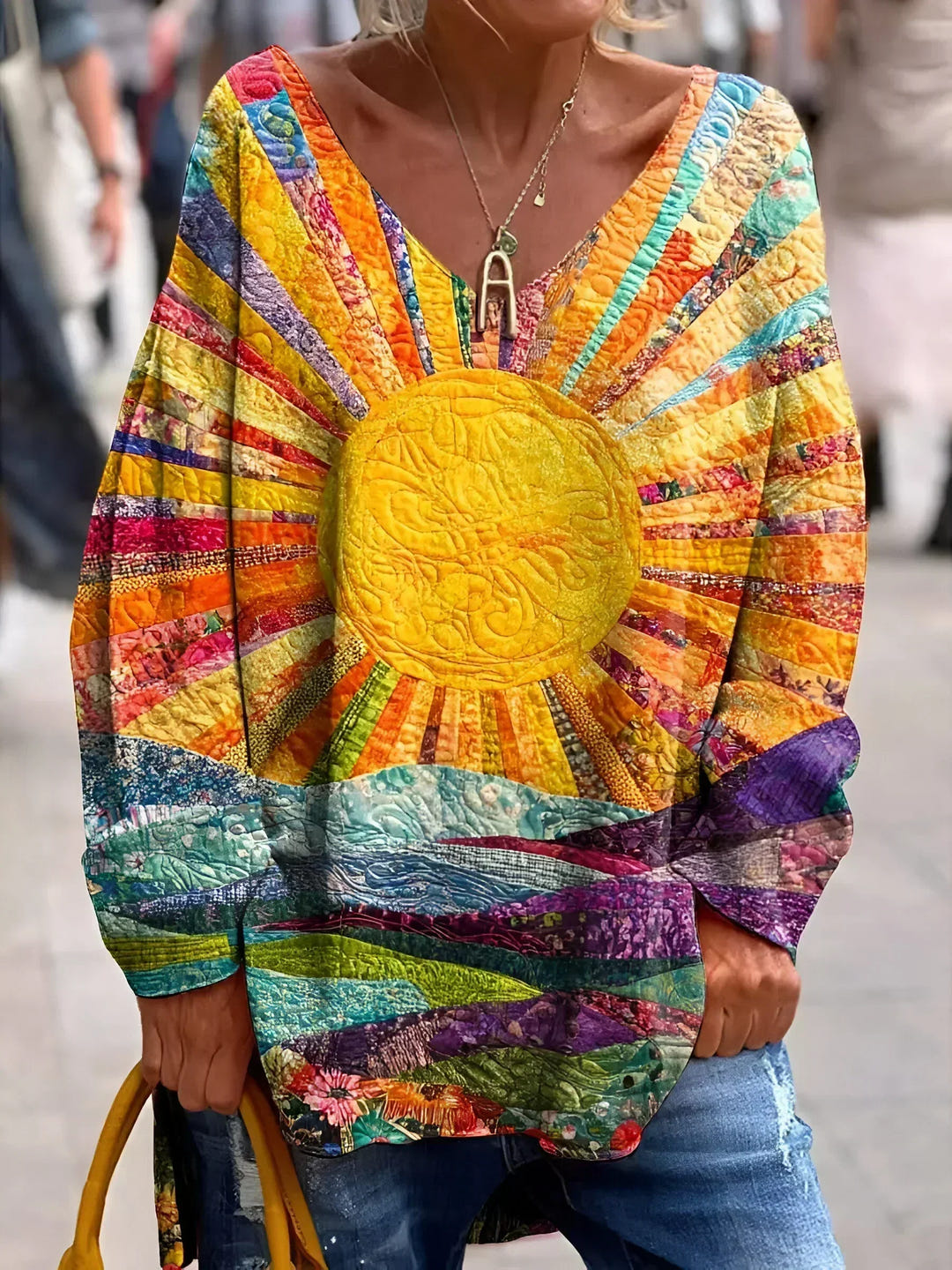 Goleuddydd | Boho Sunburst Sweater