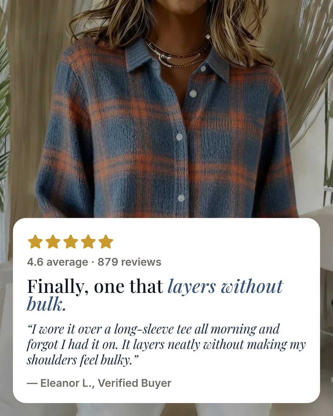 Priscilla | Plaid Knit Cardigan five star customer review