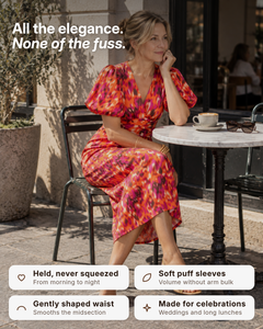 Quinn | Tummy-Flattering Floral Midi Dress benefits