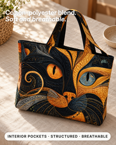 Rhea | Padded Interior-Pocket Tote fabric close-up