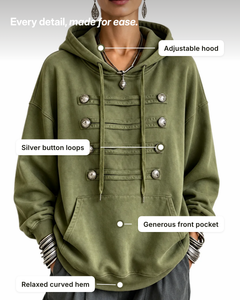 Salene | Military Detail Hoodie details