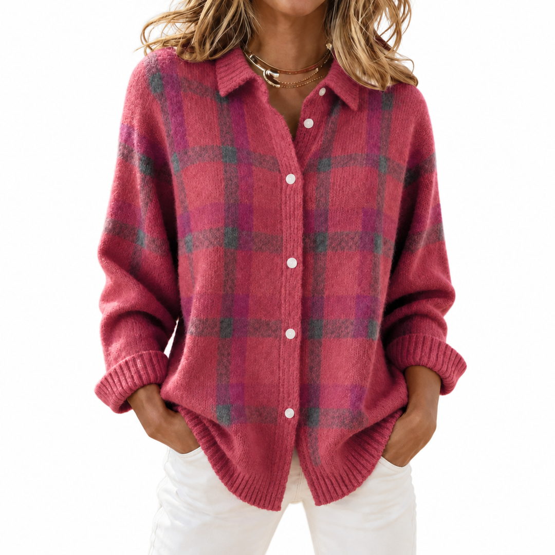 Sami | Plaid Knit Cardigan