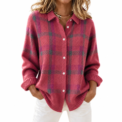 Sami | Plaid Knit Cardigan