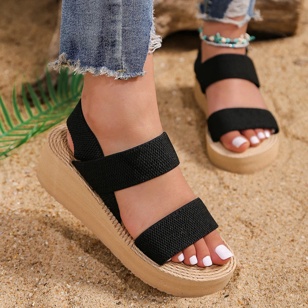Frankie | Woven Platform Sandals
