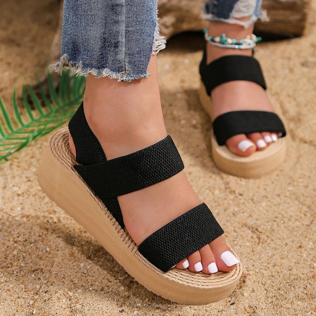 Frankie | Woven Platform Sandals