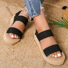 Frankie | Woven Platform Sandals